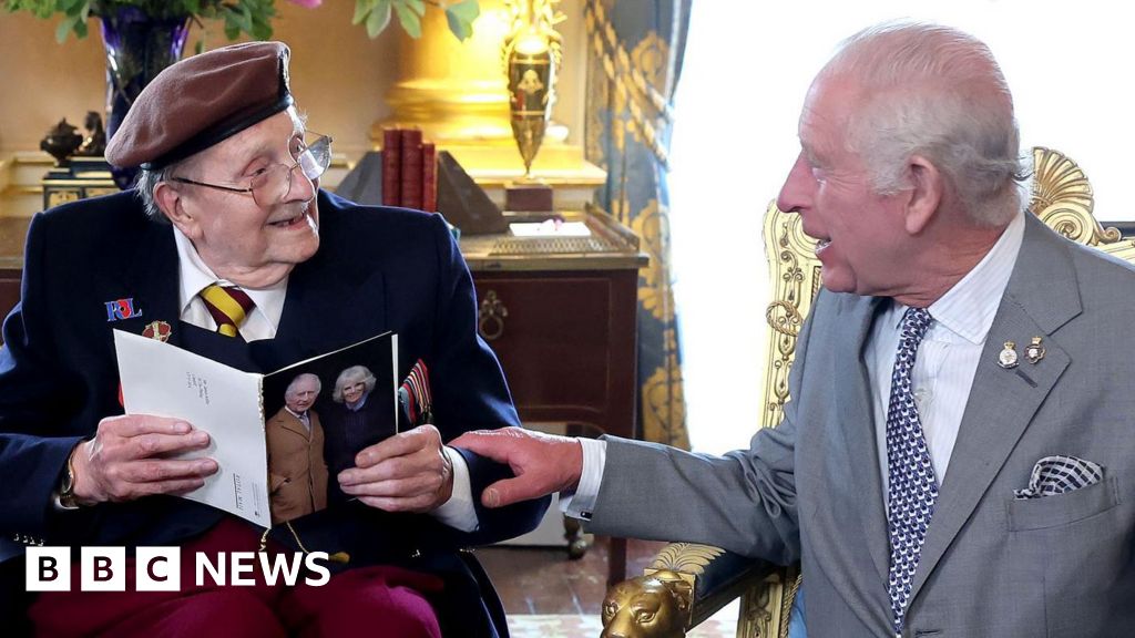 King gives 100th birthday card to D-Day veteran