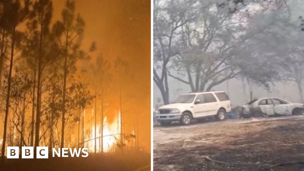 Hundreds of wildfires burn across Florida and Georgia