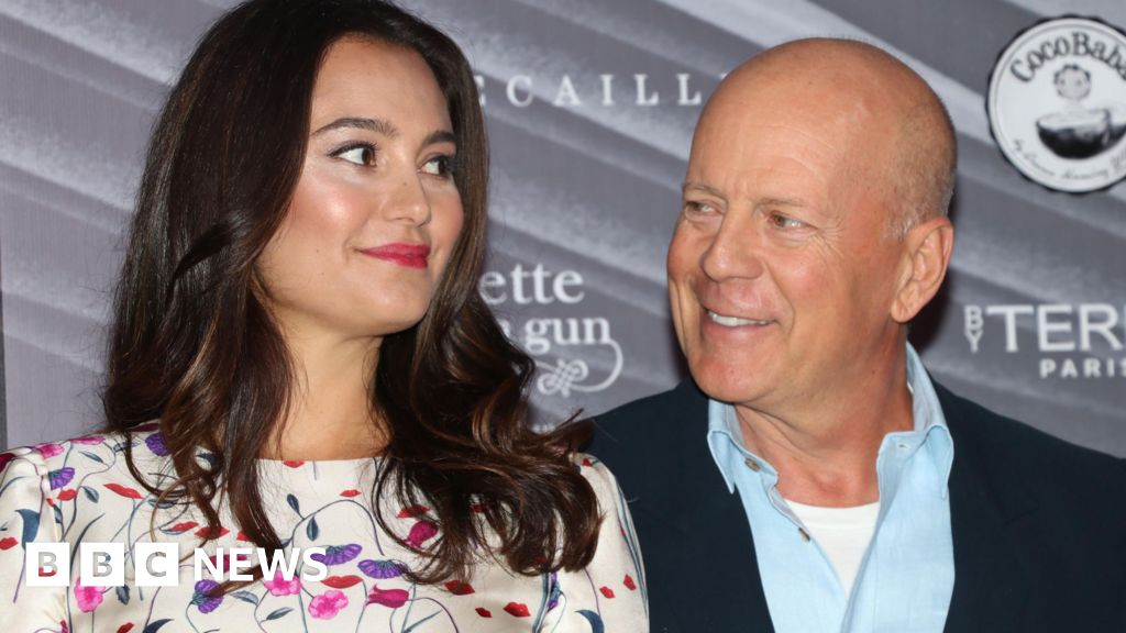 Bruce Willis' wife Emma says he is in great health but brain is failing