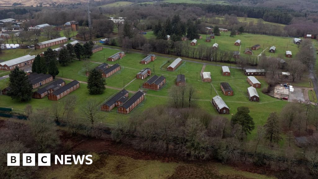 A general aerial view of Crowborough Training Camp, East Sussex.