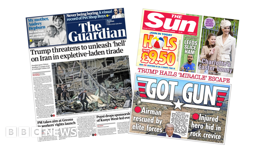 Newspaper headlines: Trump's 'expletive-laden tirade' and US airman's 'got gun' miracle escape