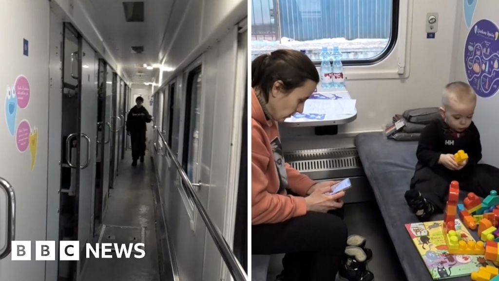 Inside Kyiv's 'invincibility train' for residents left without power