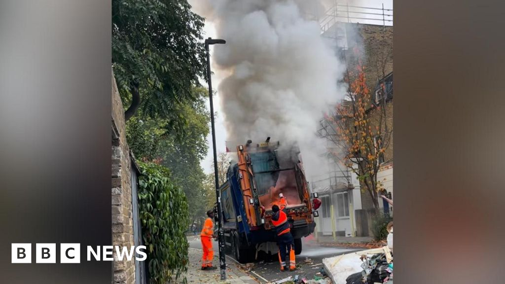 Battery warning after 'terrifying' bin lorry fire