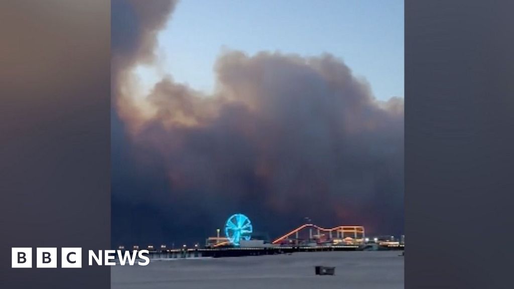 Watch: LA fires seen over iconic Santa Monica skyline