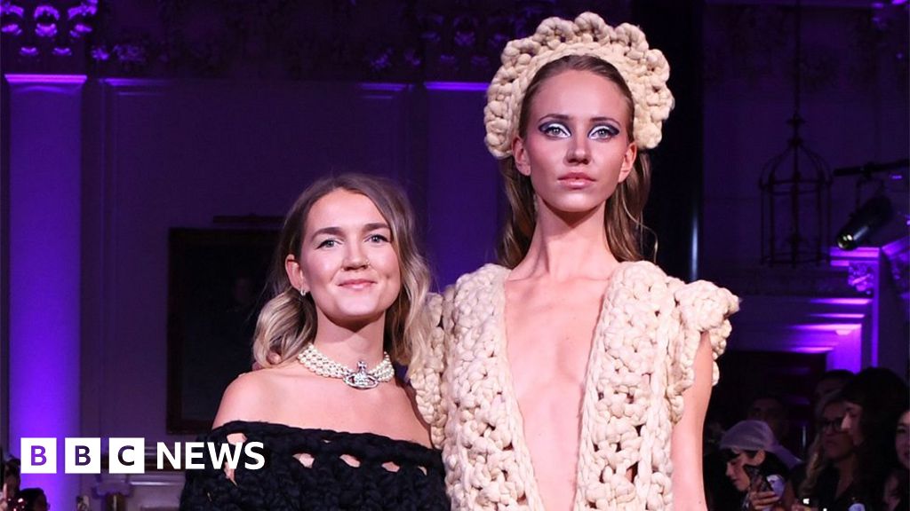 London Fashion Week designer started knitted looks as ‘therapy’