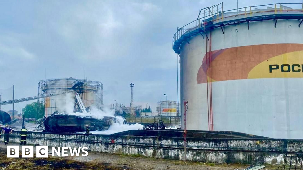 Ukraine drone attack causes fire at Sochi oil depot, Russia says