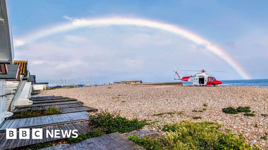 Man stuck on Dorset cliffs seen waving for help rescued by helicopter