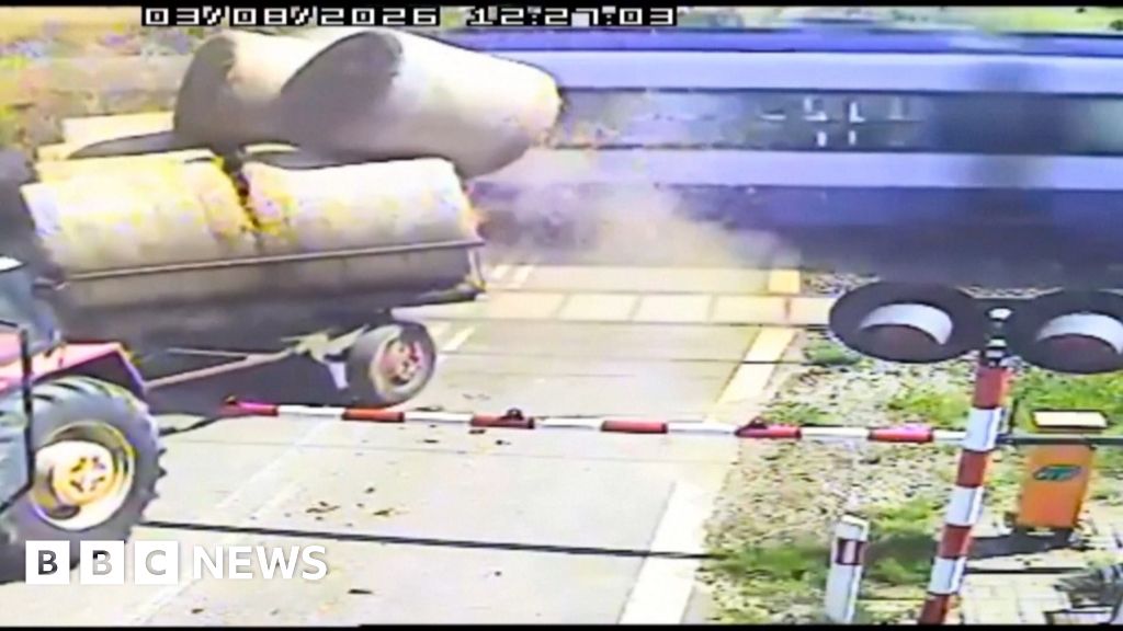 Train Crashes Into Straw Bale Trailer in Poland; Driver Intoxicated