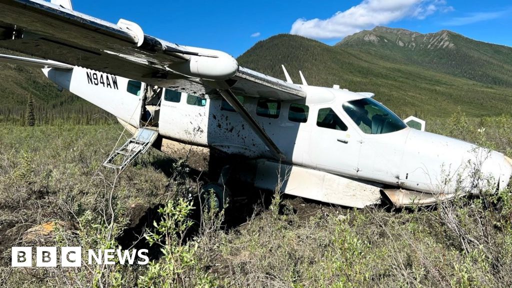 Watch: No injuries after plane crashes in remote Alaska wilderness