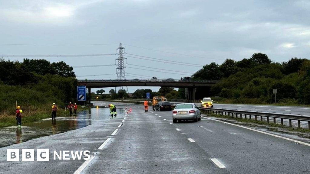 M5 traffic: Stranded drivers rescued as flooding closed route