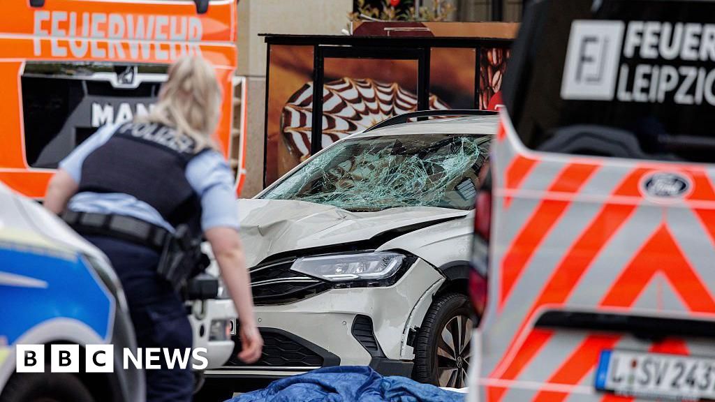 Two killed and many injured after car driven into crowd in German city of Leipzi...