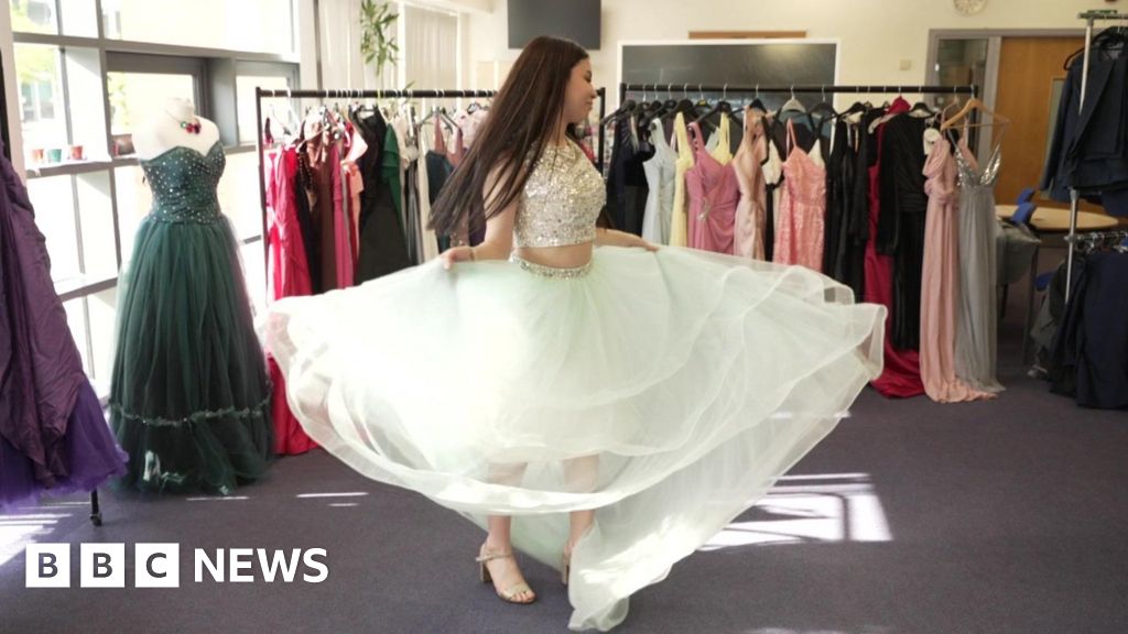 Leeds school gathers prom outfits for to help struggling families BBC News