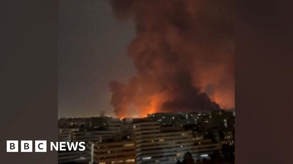 Fires rage in Tehran as Mehrabad Airport hit