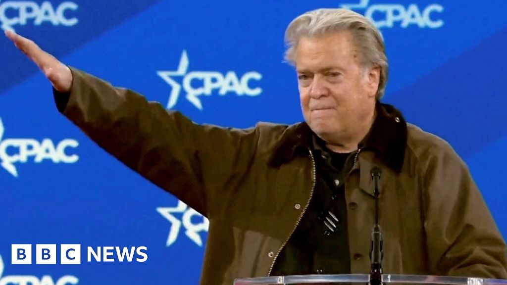 French far-right leader cancels speech, accusing Bannon of 'Nazi' gesture