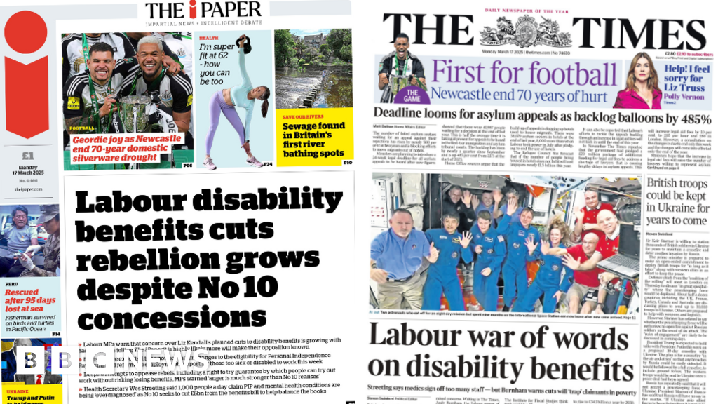 The Papers: Geordie joy and Labours war of words