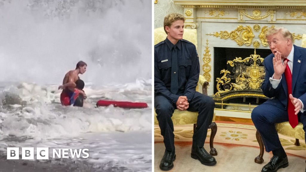 Trump hosts teen lifeguard at White House after rescue