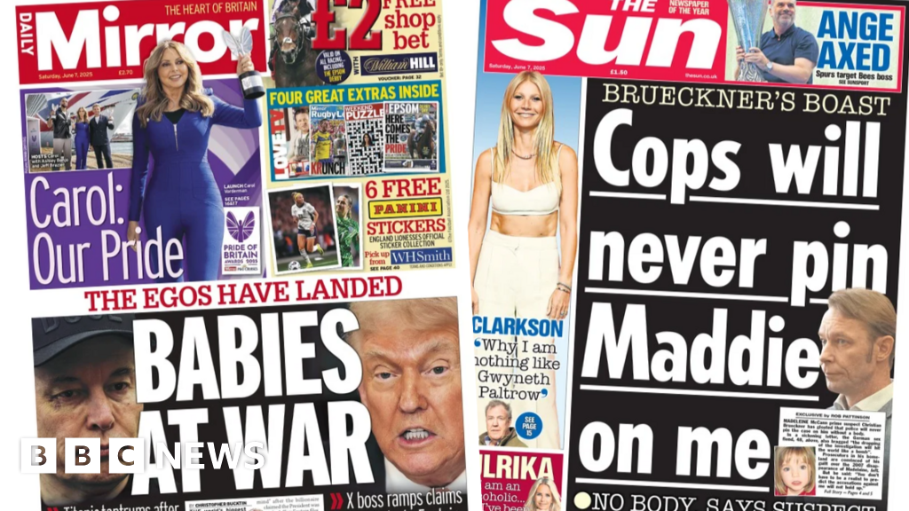 The papers: 'Trump and Musk, babies at war' and 'DIY Ozempic boom'