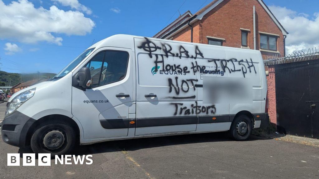 Northern Ireland Police Investigate Racist Graffiti Hate Crime on West Belfast Housing Executive Van
