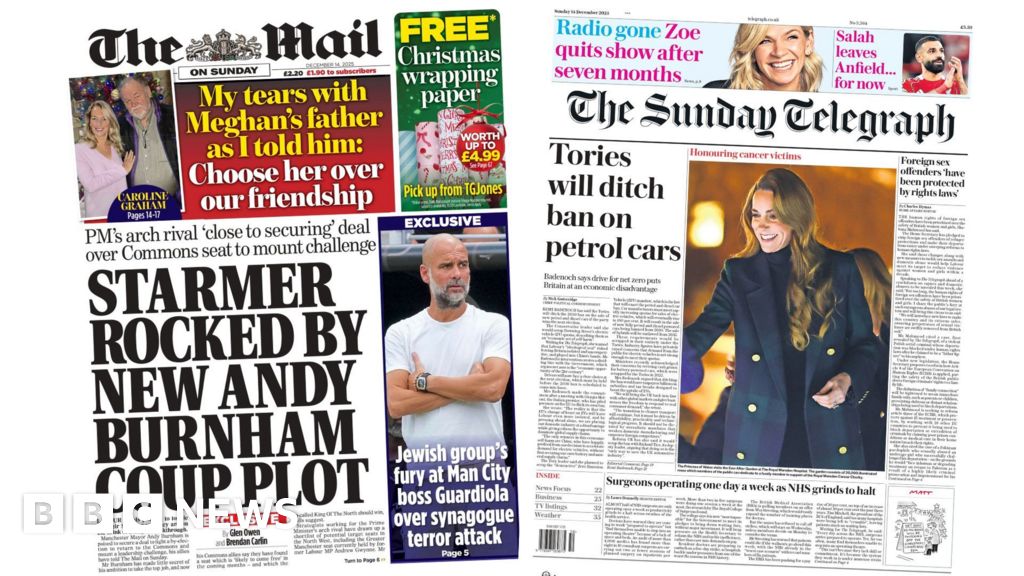 The Papers: 'Burnham coup plot' and Tories vow to 'ditch ban on petrol cars'