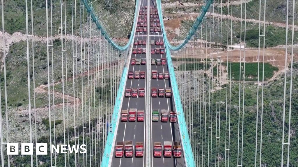 Watch: Worlds tallest bridge completes key load-bearing test