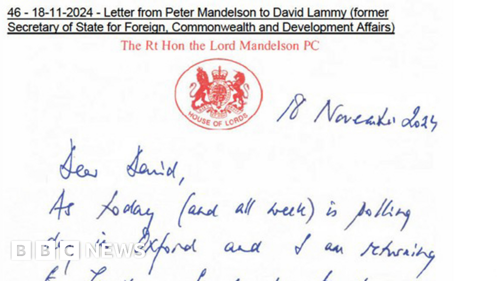 MANDELSON'S PRIVATE MESSAGES WITH MINISTERS REVEALED