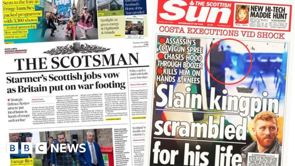 Scotland's papers: 'War footing'  plan and gangster hit on CCTV