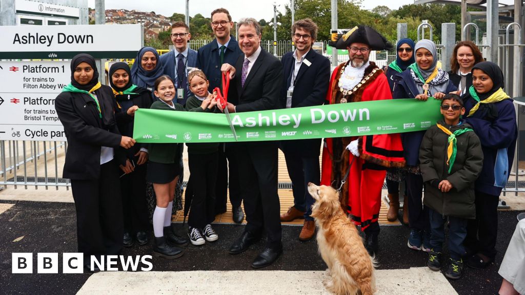 First train in 60 years calls at Ashley Down station in Bristol