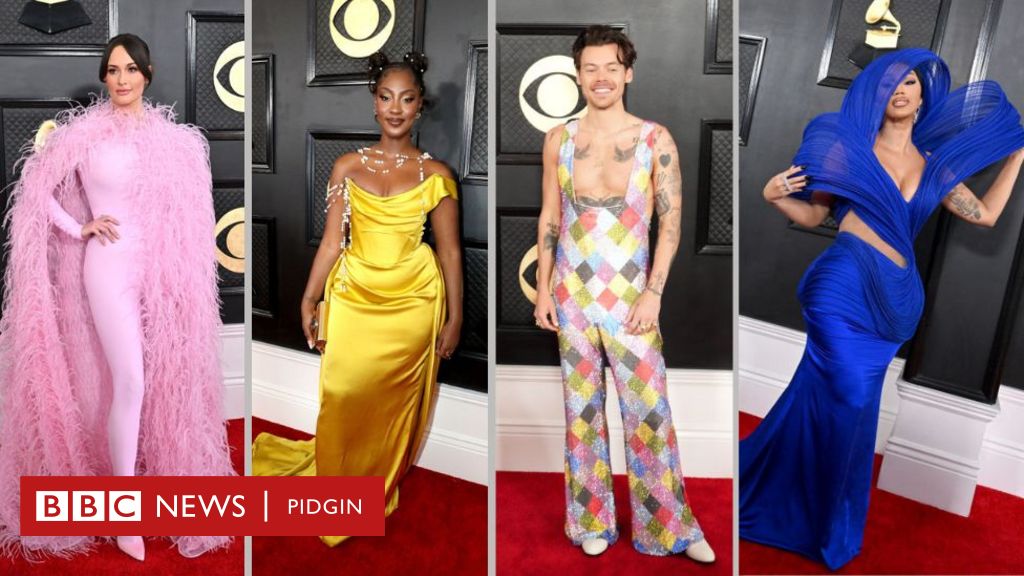 In pictures: BTS, Cardi B and more on the Grammys red carpet - BBC News