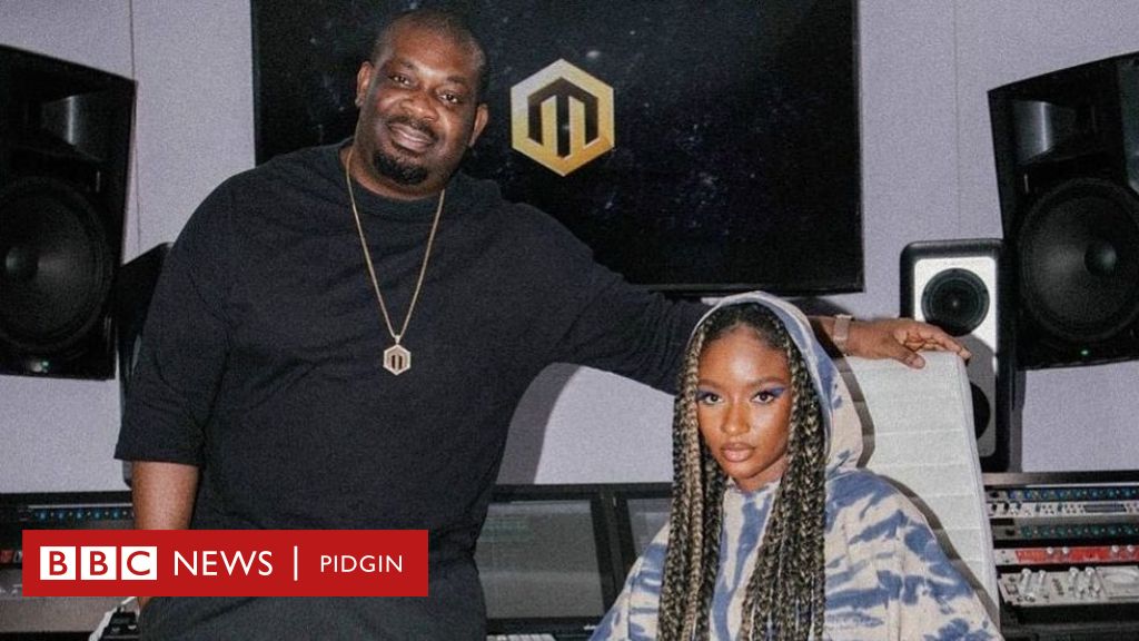 Mavin Record CEO Don Jazzy & 'Away' singer Ayra Starr (Picture: BBC News)