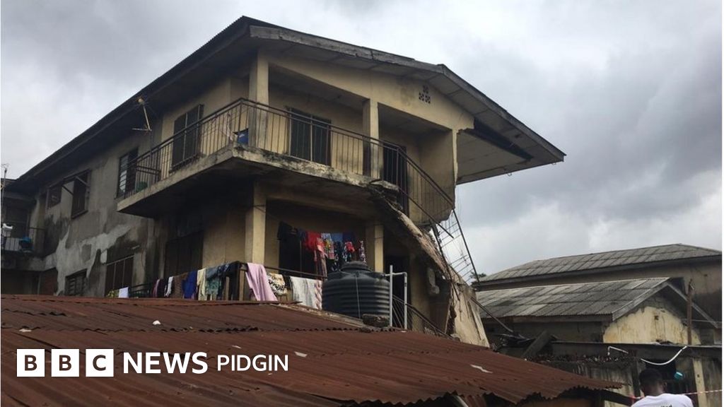 Building Collapse Two storey building fall down as landlord try to