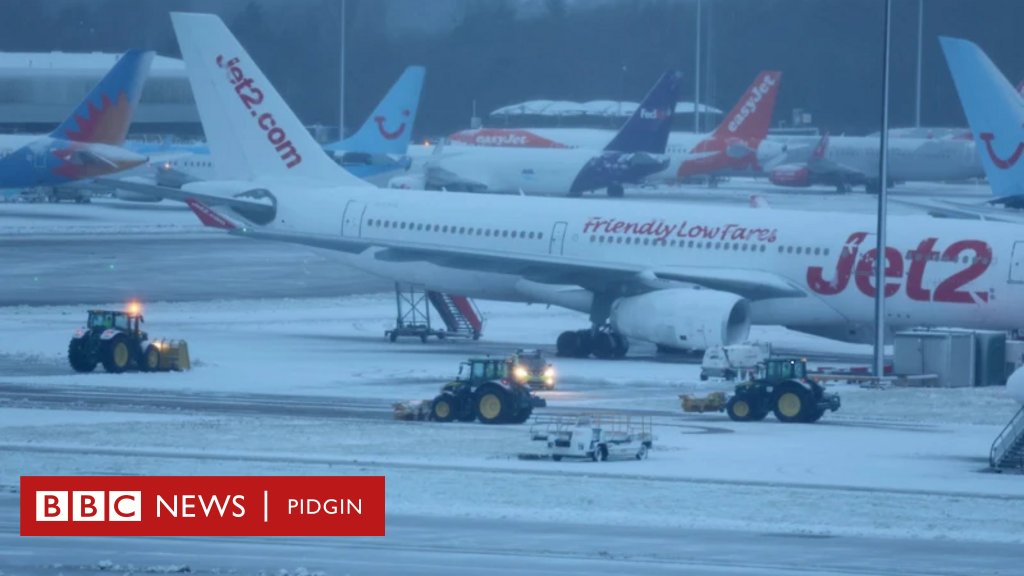 UK snow map: Manchester airport reopen, Liverpool airport and weather warnings as snow hit UK – BBC News Pidgin