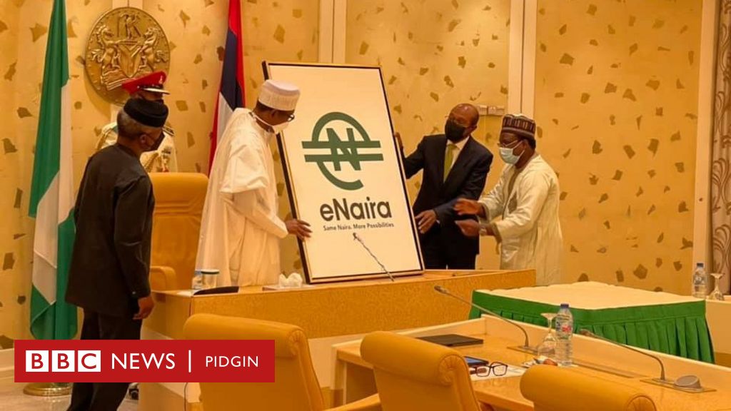 Cbn Enaira President Buhari Roll Out Nigeria First Digital Currency See Wetin E Be Bbc News 