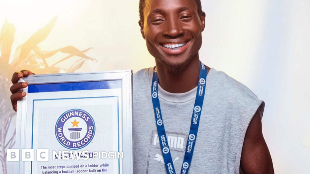 Tonye Solomon Guinness world record for most steps climbed on a ladder