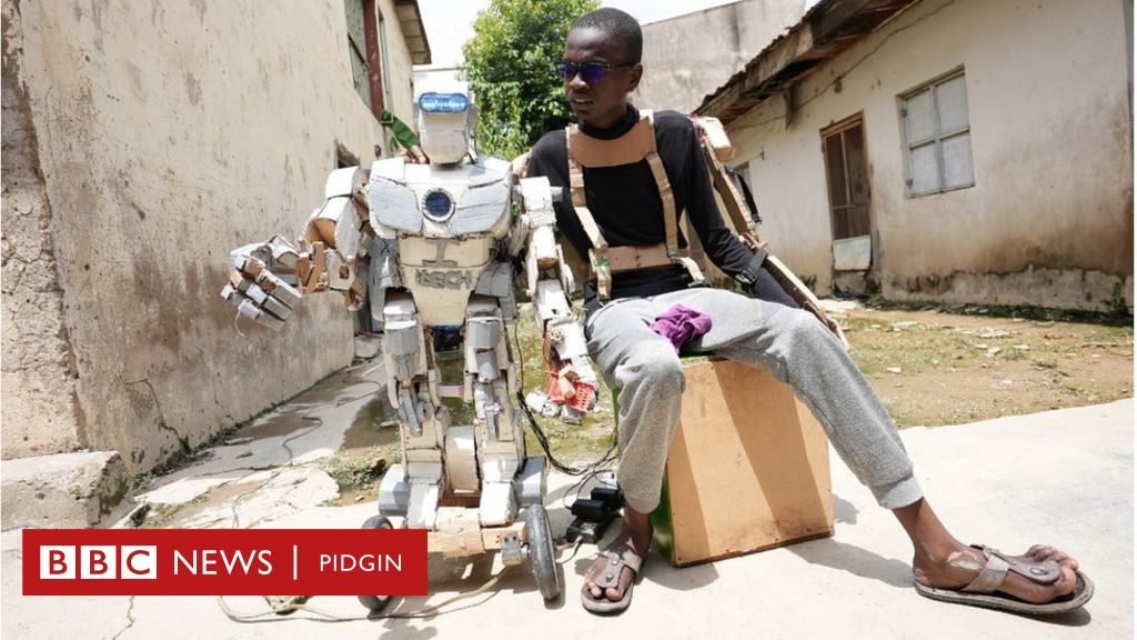 Tanzania Traditionel side Isah Barde: '﻿I build robot wit carton and e dey move' - BBC News Pidgin