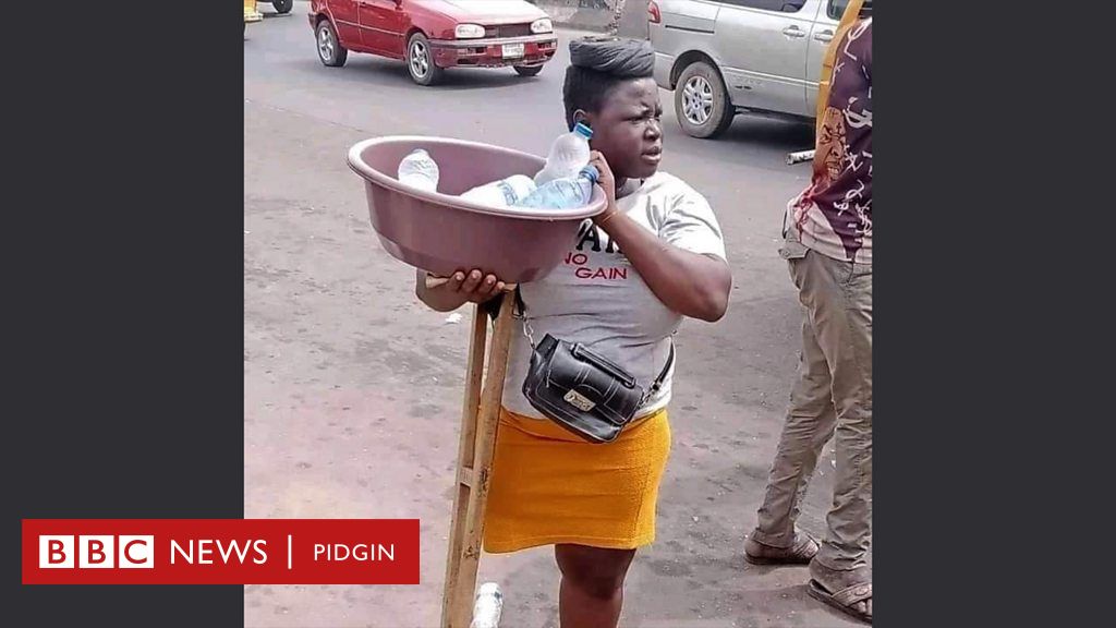 Mary Daniel Di Amputee Hawker Wey Bin Dey Sell Pure Water For Lagos