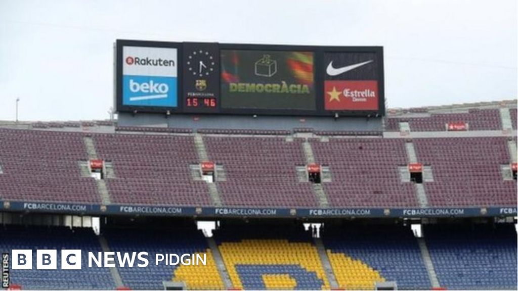 Catalan Referendum Barca Fans No See Di 3 0 Win Bbc News Pidgin