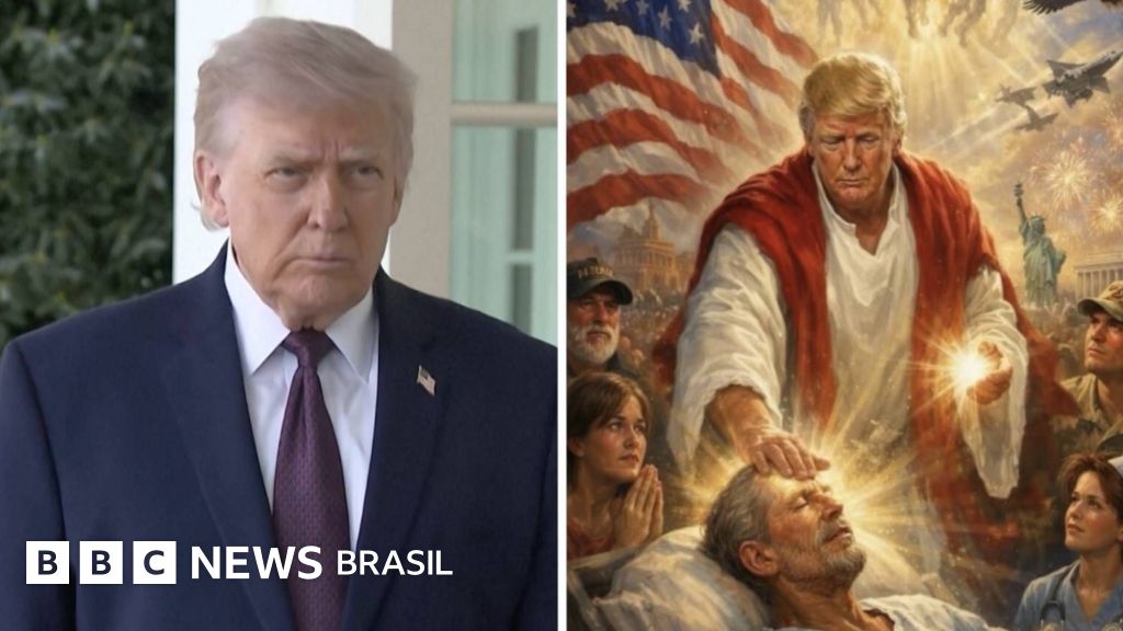 Imagem de Trump como Jesus Cristo e embate com o papa provocam reação até entre aliados