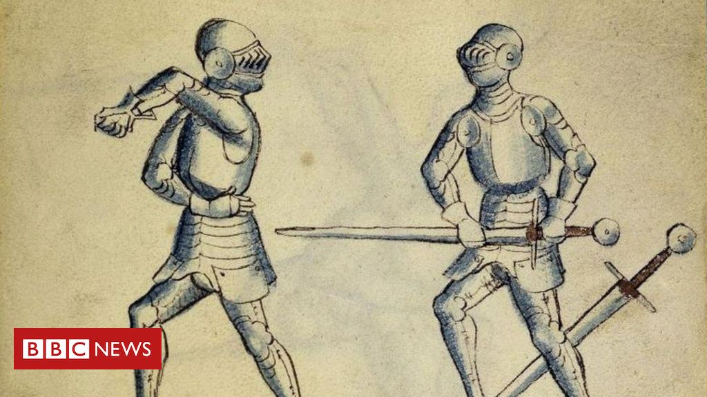 Jogo de arma de espada antiga gerado por ia guerreiro faca luta