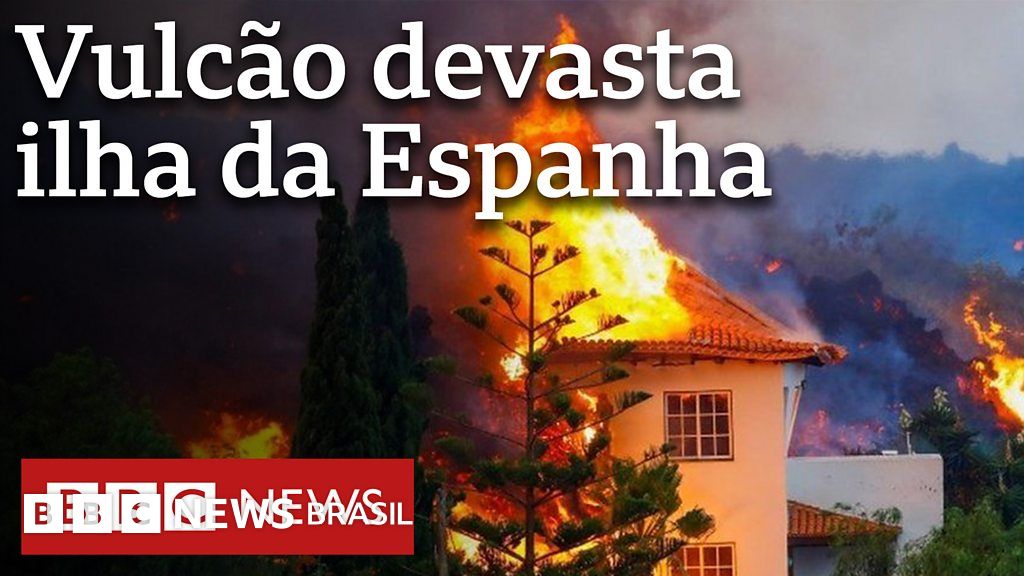 Vulcão ‘apaga’ vilas da ilha La Palma, na Espanha
