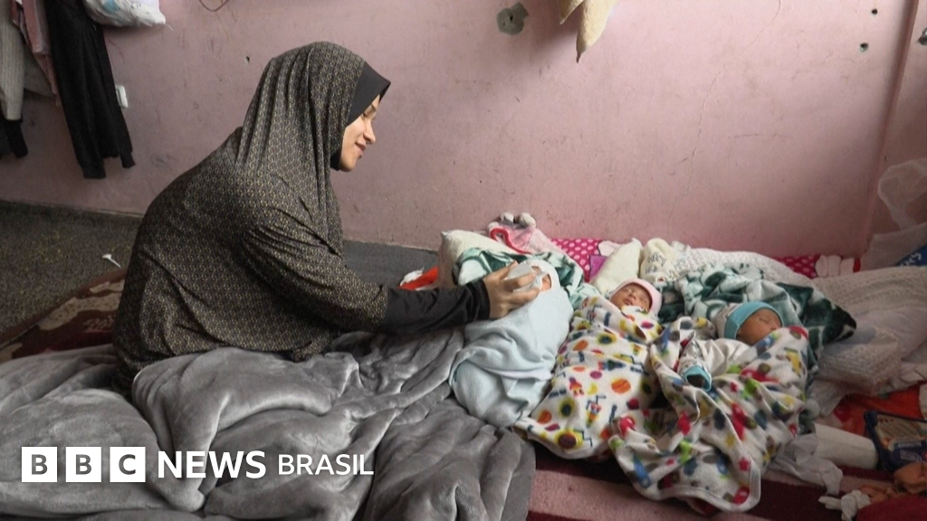 Guerra em Gaza: 'Como posso amamentar meus quádruplos se não há comida?'