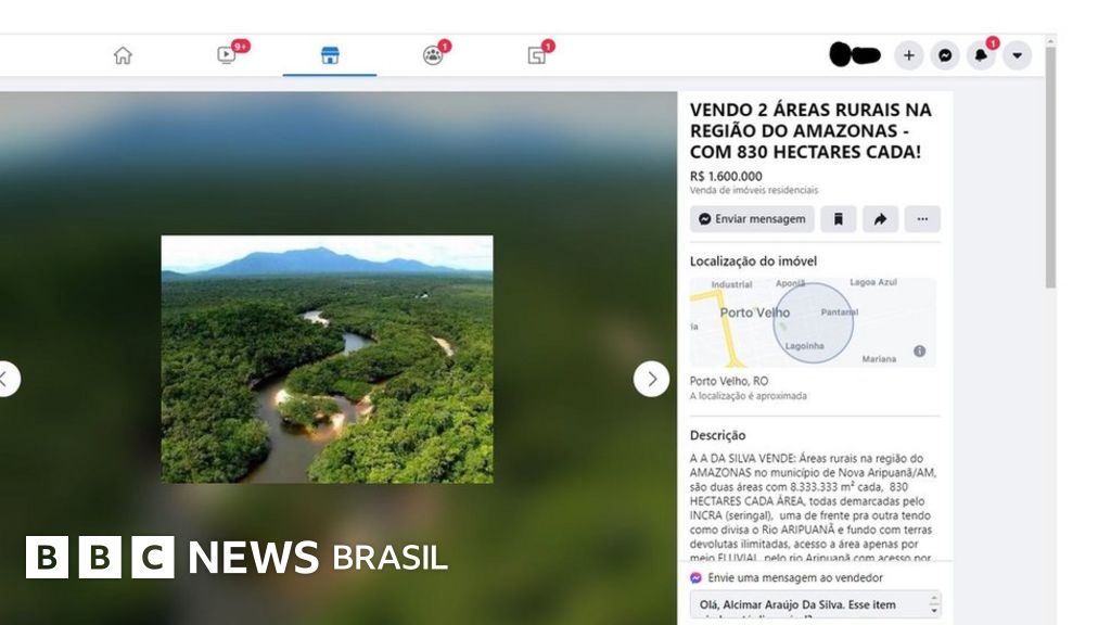 Facebook promete combater venda de terras da Amazônia nas plataformas