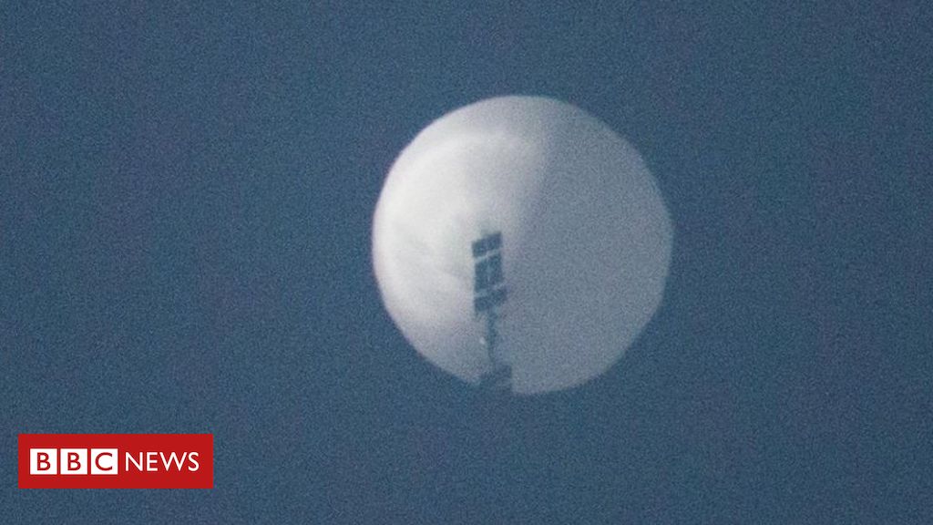 What does China say about the alleged spy balloon that left the US on alert