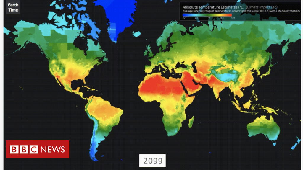 Os mapas que mostram o impacto do aquecimento global no futuro das