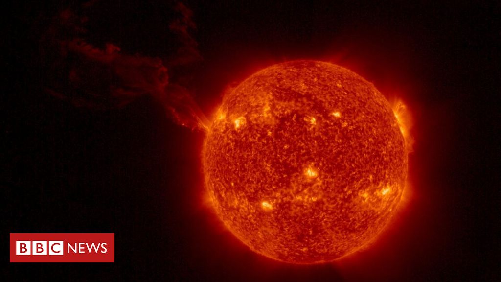 The spectacular image of the largest solar eruption ever recorded