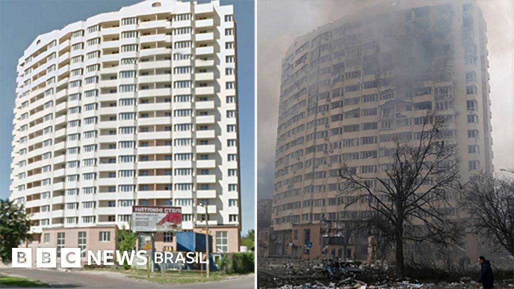 Guerra na Ucrânia: imagens de antes e depois mostram a destruição com bombardeios russos