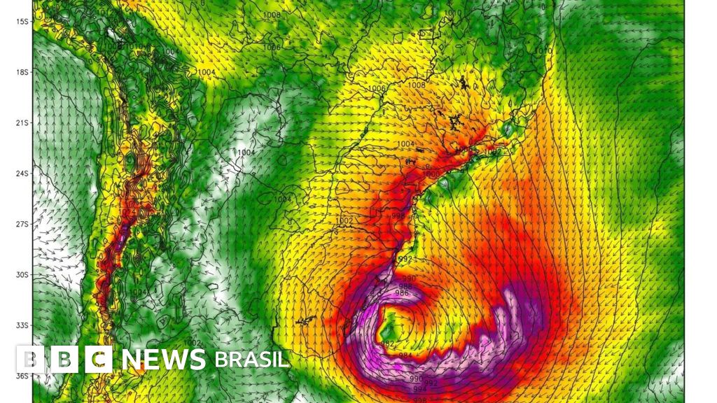 O ciclone de 'altíssimo risco' que se aproxima do Rio Grande do Sul