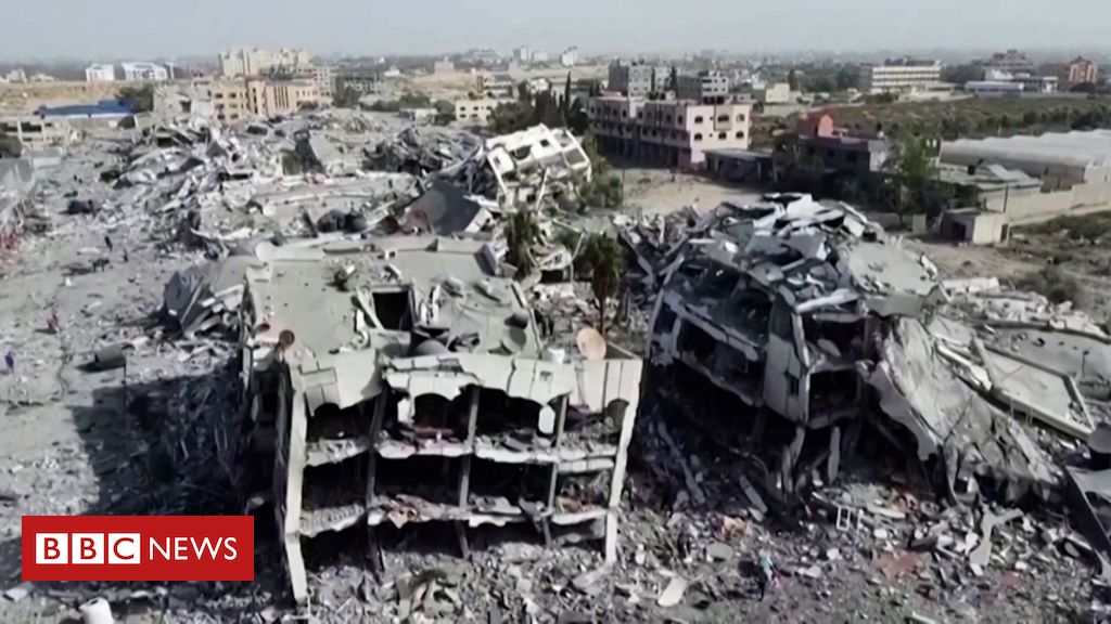 Drones mostram destruição em Gaza 100 dias após início da guerra