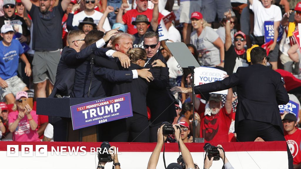 Vídeo mostra momento em que tiros são disparados em comício de Trump