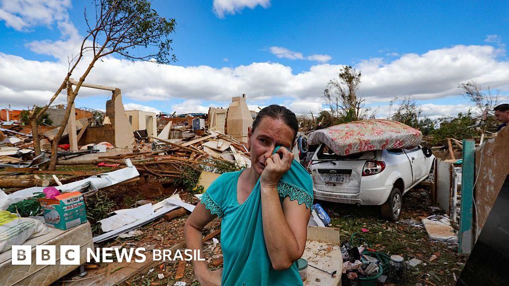 O antes e o depois do tornado que destruiu 90% de cidade no Paraná
