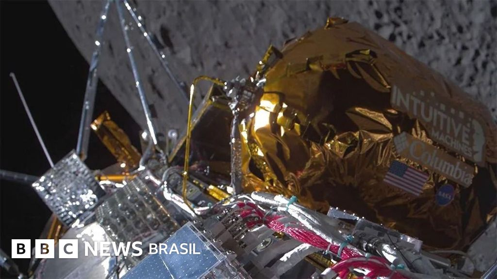 Por que novo módulo que chegou à Lua pode ter caído de lado?